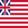 Grand Union (USA 1775-1777)-Flagge quadratisch