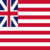 Grand Union (USA 1775-1777)-Flagge quadratisch