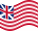 Wehende Grand Union (USA 1775-1777)-Flagge statisch