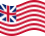 Wehende Grand Union (USA 1775-1777)-Flagge statisch