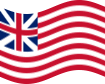 Wehende Grand Union (USA 1775-1777)-Flagge statisch