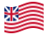 Grand Union (USA 1775-1777)-Flagge wehend