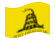 Gadsden (USA um 1775)-Flagge wehend