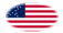 Great Star (USA 1818-1819)-Flagge als ovale Vignette