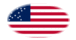 Great Star (USA 1818-1819)-Flagge als ovale Vignette
