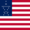 Great Star (USA 1818-1819)-Flagge quadratisch