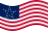 Wehende Great Star (USA 1818-1819)-Flagge statisch