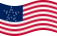 Wehende Great Star (USA 1818-1819)-Flagge statisch