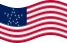 Wehende Great Star (USA 1818-1819)-Flagge statisch