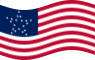 Wehende Great Star (USA 1818-1819)-Flagge statisch