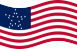 Wehende Great Star (USA 1818-1819)-Flagge statisch