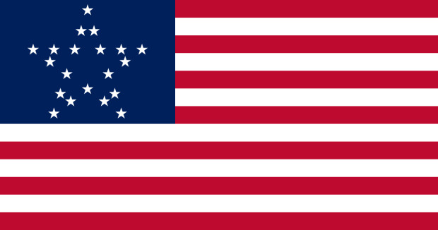 Flagge Great Star (USA 1818-1819), Fahne Great Star (USA 1818-1819)