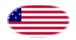 Star-Spangled Banner (USA 1795-1818)-Flagge als ovale Vignette