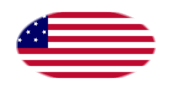Star-Spangled Banner (USA 1795-1818)-Flagge als ovale Vignette