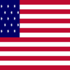 Star-Spangled Banner (USA 1795-1818)-Flagge quadratisch