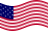 Wehende Star-Spangled Banner (USA 1795-1818)-Flagge statisch