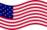 Wehende Star-Spangled Banner (USA 1795-1818)-Flagge statisch