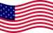 Wehende Star-Spangled Banner (USA 1795-1818)-Flagge statisch
