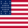 Fort Sumter (USA 1861)-Flagge quadratisch
