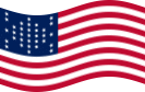 Wehende Fort Sumter (USA 1861)-Flagge statisch