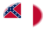 Blood-Stained Banner (Konföderierte Staaten 1865)-Flagge als ovale Vignette