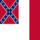 Blood-Stained Banner (Konföderierte Staaten 1865)-Flagge quadratisch