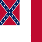 Blood-Stained Banner (Konföderierte Staaten 1865)-Flagge quadratisch
