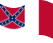 Wehende Blood-Stained Banner (Konföderierte Staaten 1865)-Flagge statisch