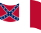 Wehende Blood-Stained Banner (Konföderierte Staaten 1865)-Flagge statisch