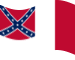 Wehende Blood-Stained Banner (Konföderierte Staaten 1865)-Flagge statisch