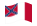 Blood-Stained Banner (Konföderierte Staaten 1865)-Flagge wehend