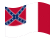 Blood-Stained Banner (Konföderierte Staaten 1865)-Flagge wehend
