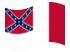 Blood-Stained Banner (Konföderierte Staaten 1865)-Flagge wehend