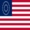 USA 37 Sterne (1867-1877)-Flagge quadratisch