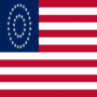 USA 37 Sterne (1867-1877)-Flagge quadratisch