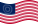 Wehende USA 37 Sterne (1867-1877)-Flagge statisch