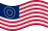 Wehende USA 37 Sterne (1867-1877)-Flagge statisch