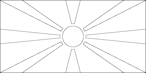 Umriss der Flagge Mazedonien zum Ausmalen