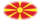 Mazedonien-Flagge als ovale Vignette
