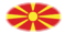 Mazedonien-Flagge als ovale Vignette