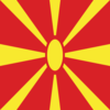 Mazedonien-Flagge quadratisch