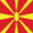 Mazedonien-Flagge quadratisch