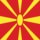 Mazedonien-Flagge quadratisch