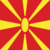 Mazedonien-Flagge quadratisch