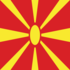 Mazedonien-Flagge quadratisch