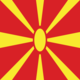 Mazedonien-Flagge quadratisch