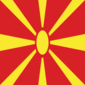 Mazedonien-Flagge quadratisch