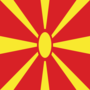 Mazedonien-Flagge quadratisch