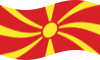 Wehende Mazedonien-Flagge statisch