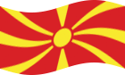 Wehende Mazedonien-Flagge statisch